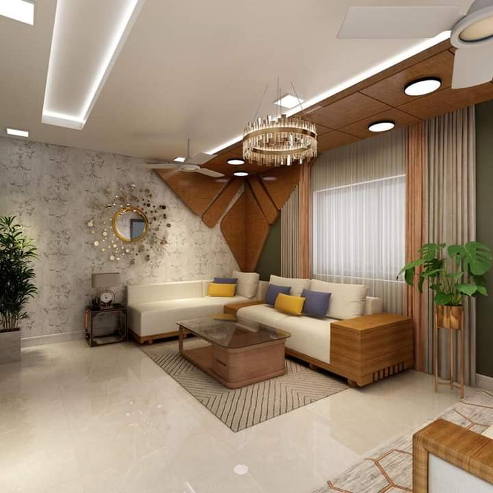 Detail shot of a modern living room