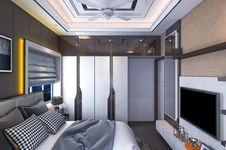 Detail shot of a modern living room